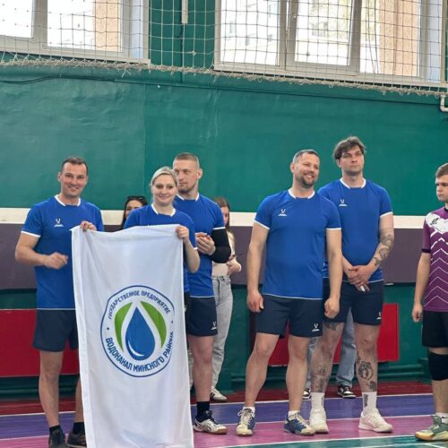 Соревнования по волейболу в рамках круглогодичной спартакиады среди организаций и предприятий Минского района.